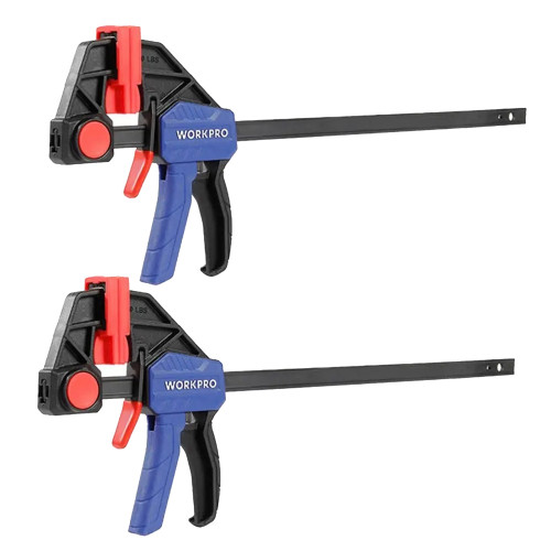 WORKPRO WP232038 600mm (24") Quick Release Bar Clamps - Pack of 2 image