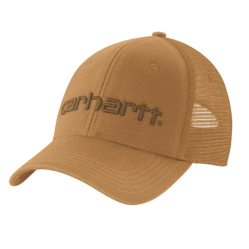 Carhartt Canvas Mesh Logo Cap - Carhartt Brown/Oiled Walnut image