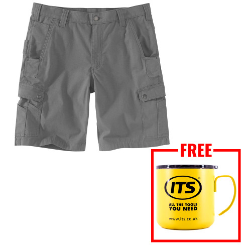 Carhartt Rugged Flex Ripstop Cargo Work Shorts - Steel image