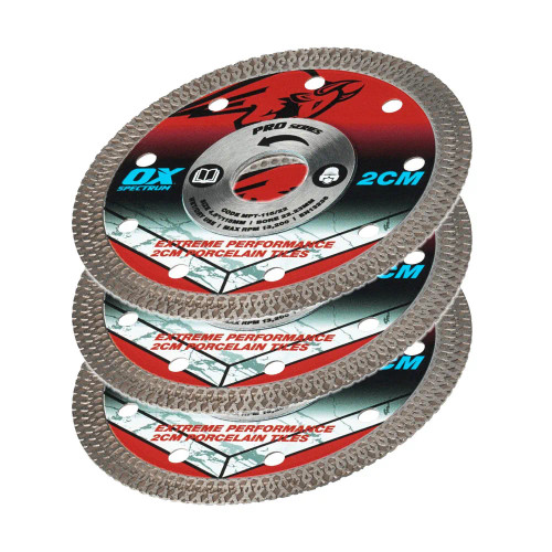 OX Spectrum 115mm Pro Porcelain Cutting Blades - Pack of 3 image
