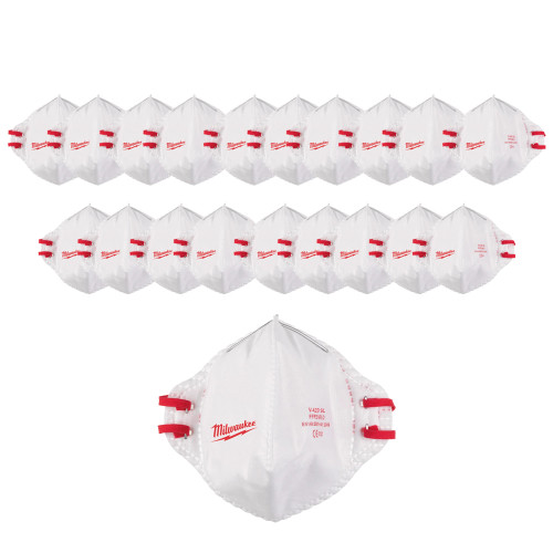 Milwaukee FFP2 Respirator Foldable - Pack of 20 image