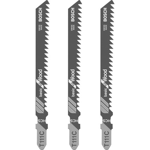 Bosch T 111 C Basic for Wood Jigsaw Blades - Pack of 3 image