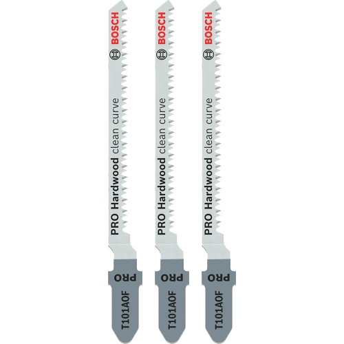 Bosch PRO T 101 AOF Clean Cuts for Hard Wood BIM Jigsaw Blades - Pack of 3 image
