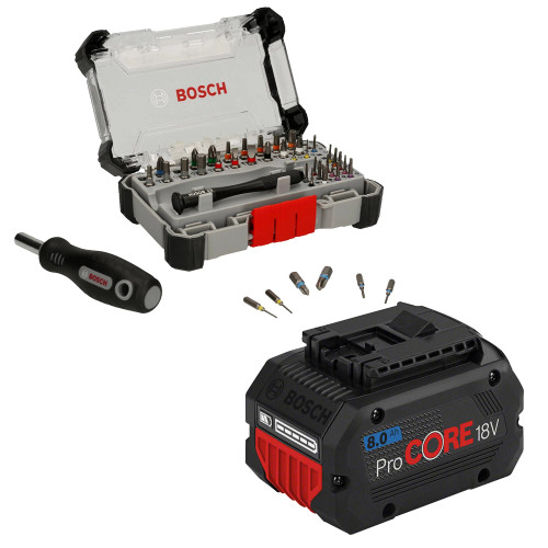 Bosch 42 Piece Precision Screwdriver Bit Set & Bosch ProCORE 8.0Ah 18V Li-Ion Battery image