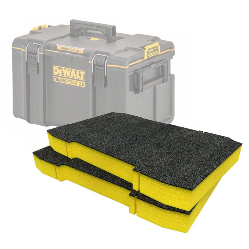Shadow Foam YELLOW 50mm Inserts for Dewalt ToughSystem 2.0 Toolboxes - Pack of 2 image