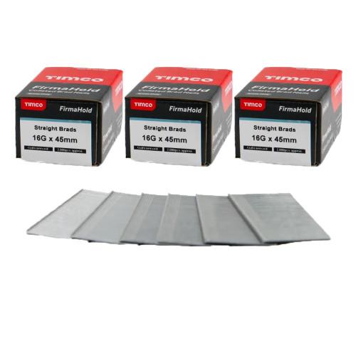 FirmaHold 45mm, 16g Straight Brad Nails - Pack of 6000 image