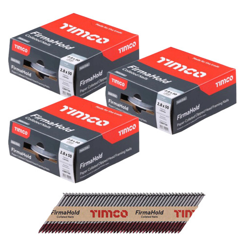 FirmaHold 2.8 x 50mm, 34° Ring Shank Bright Nails - Pack of 9900 image