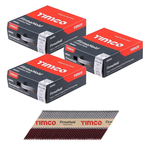 FirmaHold 3.1 x 75mm, 34° Ring Shank Bright Nails - Pack of 6600 image