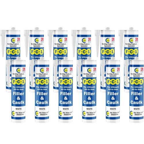 FC1 Ultimate All-In-One Filler & Caulk - 310ml White - Pack of 12 image