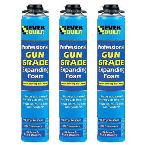Everbuild Gun Grade Expanding Foam, 750ml - Pack of 3 image