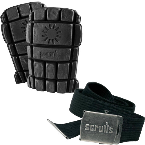 Scruffs Flexible Knee Pads & Adjustable Black Clip Belt image