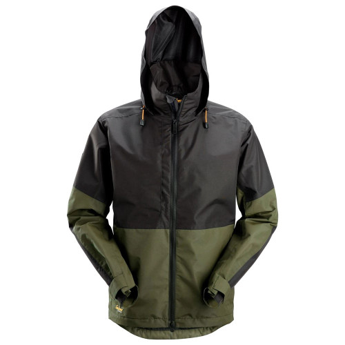 Snickers 1304 Waterproof Shell Jacket  - Khaki & Black image