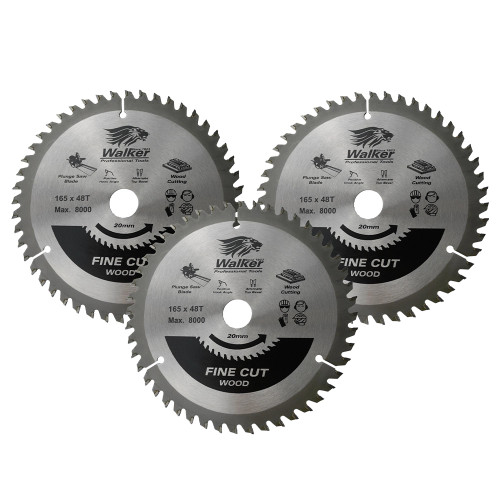 Walker 165mm x 20mm 48T Saw Blade - Pack of 3 image