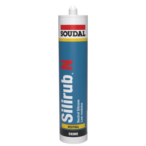 Soudal Silirub N 300ml Silicone Sealant - Brilliant White image
