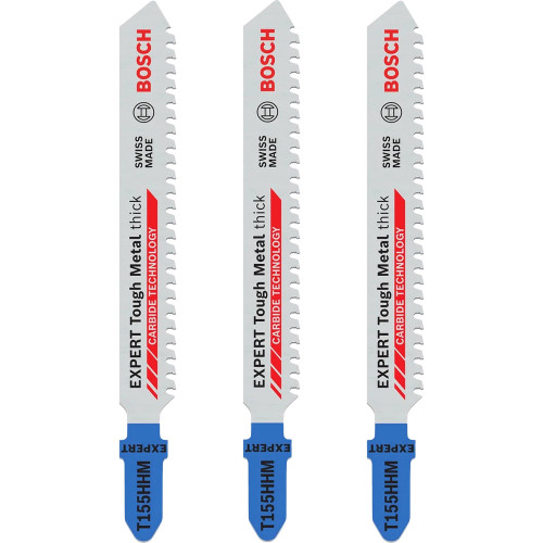 Bosch EXPERT T118 EHM Stainless Steel Jigsaw Blades - Pack of 3 image
