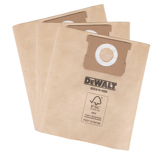Dewalt DXVA19-4204 Dust Bags - Pack of 3 image