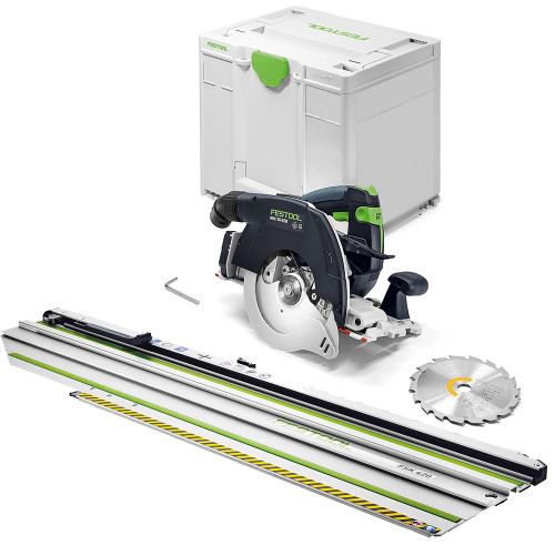 Festool HKC 55 KEB-Basic Brushless Circular Saw - Body, Case & FSK 420 Cross Cutting Guide Rail image