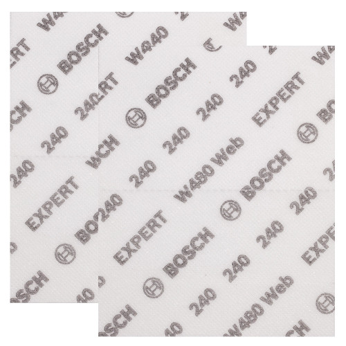Bosch EXPERT 115mm x 140mm W480 1/4 Hand Sanding Sheets G240 - Pack of 2 image