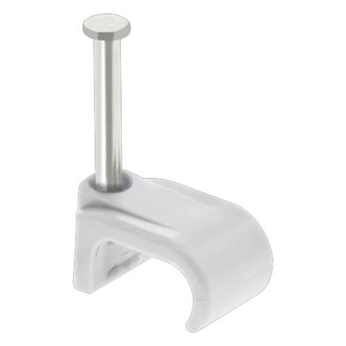 Unicrimp QFWC1 White Cable Clips for 11 x 22mm Flat Oval Conduit - Pack of 100 image