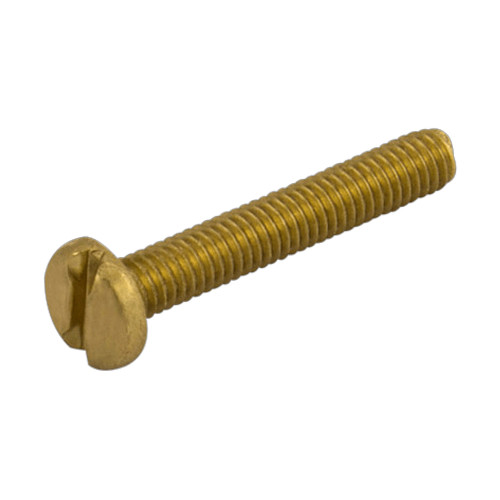 Unicrimp QMS4-16B M4 x 16mm Slotted Panhead Brass Machine Screws - Pack of 100 image