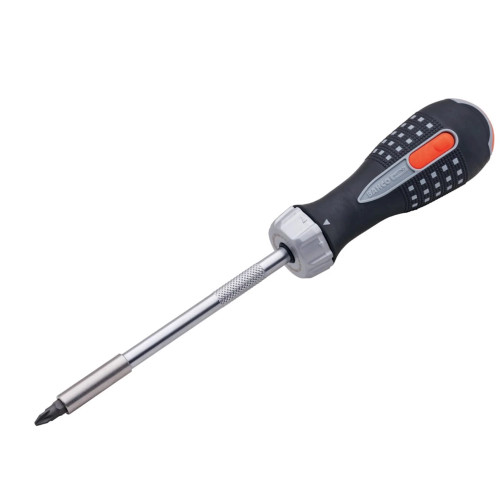 Bahco 808050 Ratcheting Screwdriver with 6 Driver Bits image
