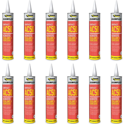 Everbuild Everflex AC50 Sealant & Adhesive (380ml) - Box of 12 image