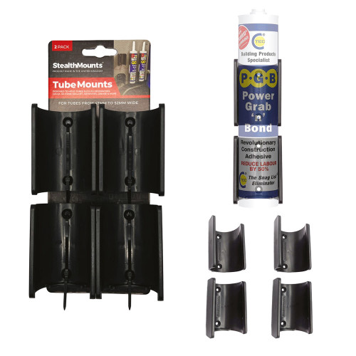 StealthMounts BLACK Tube Mounts - Pack of 2 image