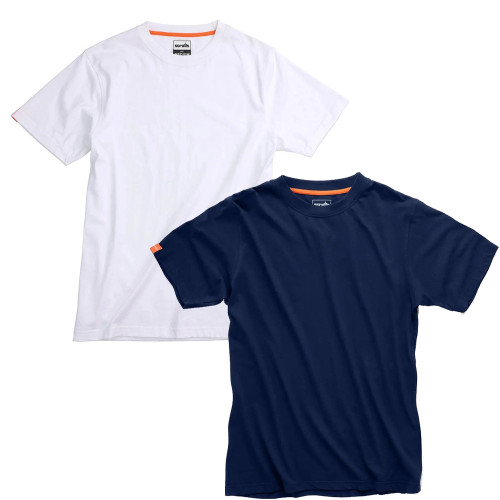 Scruffs Eco Worker T-Shirt - Navy & White image