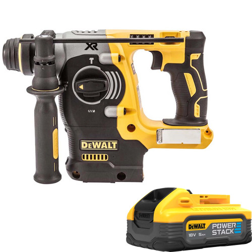 Dewalt DCH273N 18V XR Brushless SDS+ Hammer Drill - Body & 5.0Ah Powerstack Battery image