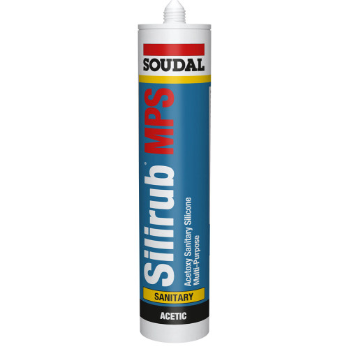 Soudal Silirub MPS Sanitary Silicone Sealant (Brilliant White) - 270ml image