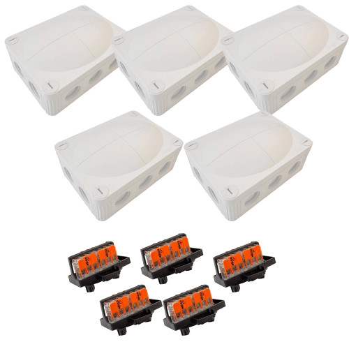 Wiska COMBI 310 LG  Junction Box with 3x Wago 221-413 - Pack of 5 image