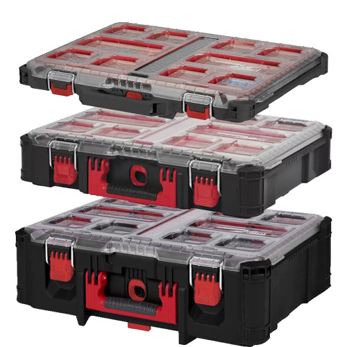 Milwaukee 3 Piece PACKOUT Organisers Case Set image