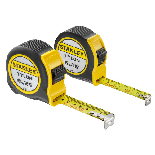 Stanley STHT9-98985 Tylon Twin Tape Measure Set (5m & 8m) image