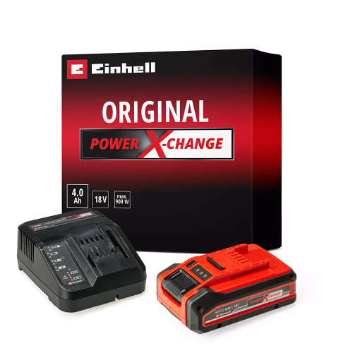 Einhell 4.0Ah 18V Slimline PXC Plus Li-Ion Battery & Charger Starter Kit image