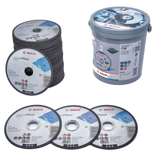 Bosch 125 x 22.23 x 1.0mm Standard for Metal Straight Cutting Discs - Pack of 100 image