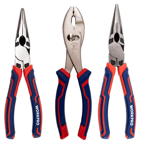 WORKPRO 3 Piece 200mm CR-V Steel Pliers Set image