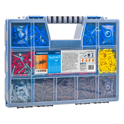 Rawlplug Trade Case UNO Universal Wall Plugs with Screws - Pack of 2000 image