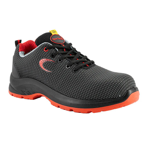 Rugged Terrain CLEARWATER Metal Free Safety Trainers - Black/Red - ITS