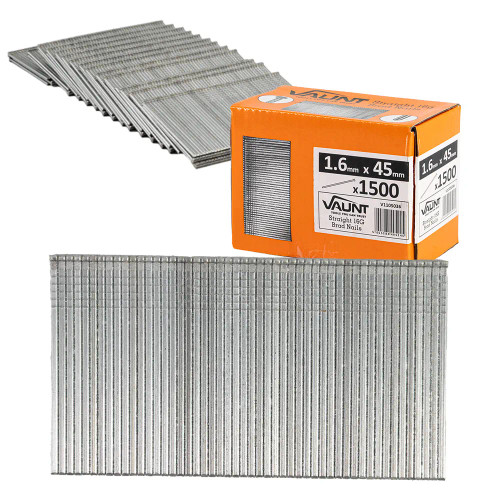 Vaunt 45mm 16g Straight Brad Nails - Pack of 1500 image