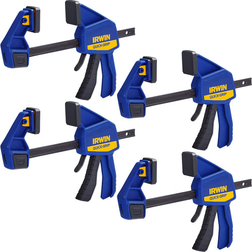 Irwin Quick-Grip 150mm / 6’’ Medium-Duty One-Handed Bar Clamp - Pack of 4 image