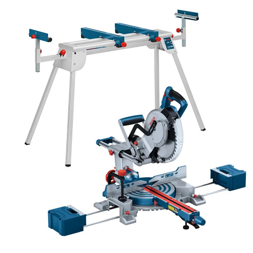 Bosch GCM 18V-254 D 18V 254mm BITURBO Brushless Mitre Saw - Body & GTA 2600 Saw Bench image