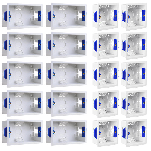 BG Electrical 1-Gang & 2-Gang 47mm Dry Lining Box - Pack of 20 image