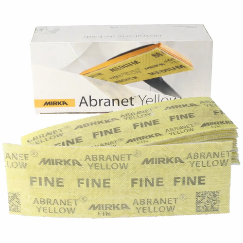 Mirka Abranet Yellow 80 x 230mm Fine Grit Sanding Pad - Pack of 20 image