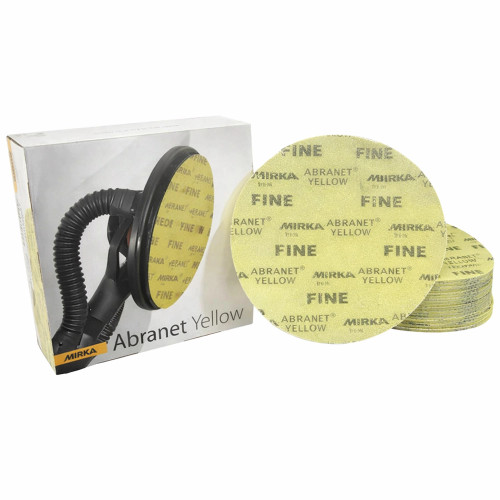 Mirka Abranet Yellow 225mm Fine Grit Sanding Discs - Pack of 20 image