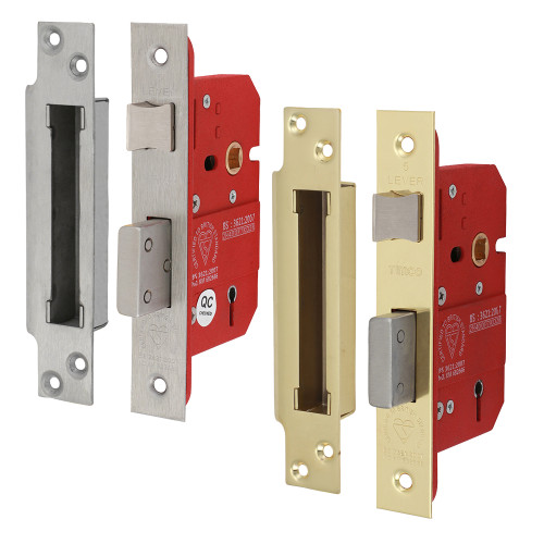 Timco 5 Lever British Standard CE Sashlock - Stainless Steel -  66 Case / 45 BackSet image