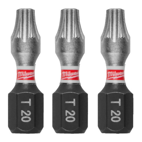 Milwaukee GEN4 TX20 25mm SHOCKWAVE Impact Screwdriver Bits - Pack of 3 image