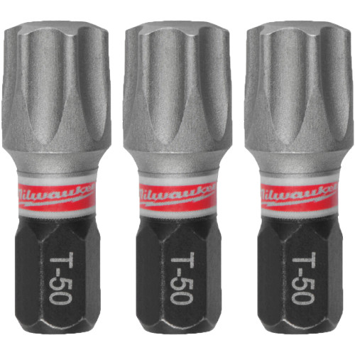 Milwaukee GEN4 TX50 25mm SHOCKWAVE Impact Screwdriver Bits - Pack of 3 image