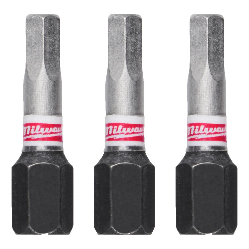 Milwaukee GEN4 HEX4 25mm SHOCKWAVE Impact Screwdriver Bits - Pack of 3 image