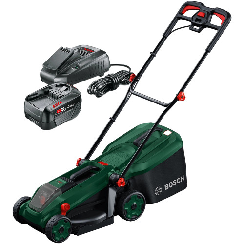 Bosch ROTAK18V-34 18V Brushless Lawnmower, 1x 4.0Ah Battery & Charger image
