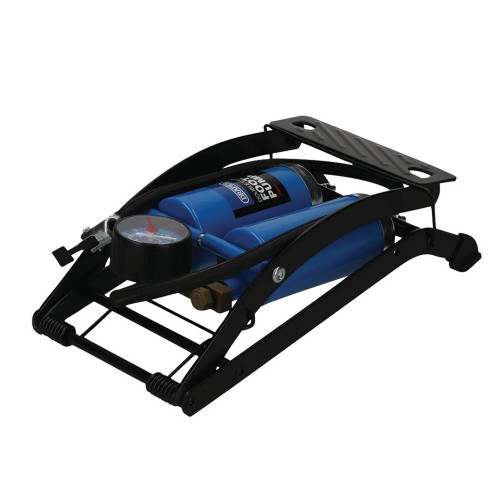 Draper Double Cylinder Foot Pump with Pressure Gauge image